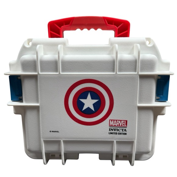 Marvel Captain America Invicta 3 Watch Travel Case/ Impact Box w/Foam Inserts - Picture 1 of 8